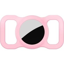 Defne Store Caseonn Kılıf Evcil Hayvan Için Boyun Tasma Aparatı Pembe Pembe Apple Airtag ile Uyumlu