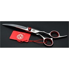 Defne Store Profesyonel 7.0 Inch~18 cm Kedi/köpek Pet Kuaför Kavisli Makas (Metal)