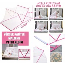 Defne Store Bebek ve Çocuk Için Portatif Cibinlik, Sinek ve Haşere Koruyucu Beşik Tülü, Yatak ve Puset Uyumlu, Beyaz, 50X125 cm
