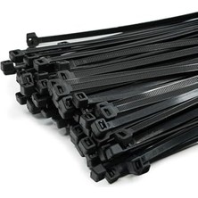 Defne Store Cırt Kelepçe 3,6X370 mm Plastik Siyah Renk Zip Kablo Bağı Çok Amaçlı Bağlama Uzun, 100 Adet