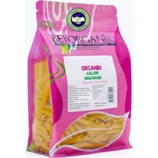 Defne Store Organik Kalem Makarna 500 G, Organik Durum Buğday Unu ve Kaya Tuzu Ile, Aflatoksin ve Pestisit Analizli