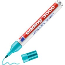Şanal Eddıng 3000 Kalıcı Markör Turkuaz (Mavi) 1 Kalem Yuvarlak Uç 1,5-3 mm Hızlı Kuruyan Kalıcı Marker Suya Dayanıklı, Silinmeye Dayanıklı Karton, Plastik, Ahşap, Metal Için Evrensel Marker