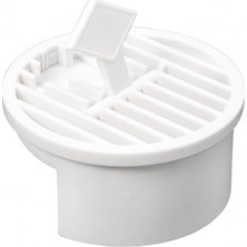 Şanal 8 cm Yer Süzgeci Izgarası Plastik Gider Kapağı, Kötü Koku ve Haşere Önleyici, Su Tahliyesini Destekleyen, Banyo, Duş, Balkon, Mutfak ve Islak Zeminler Için Dayanıklı Beyaz Yer Gideri Kapağı