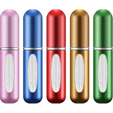 Defne Store 5 Adet 5 ml Parfüm Püskürtücü, Doldurulabilir Parfüm Cep Püskürtücü, Mini Taşınabilir Püskürtme Şişesi, Boş Sprey Şişesi, Pencereli Atomizer, Yolculuk Için (5 Adet 5 Ml)