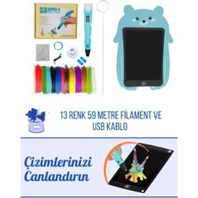 Defne Store 8.5" Çizim-Yazı Tableti Seti-Mavi