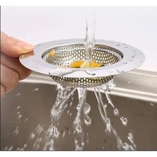 Defne Store Pratik Paslanmaz Çelik Lavabo Süzgeci 9 cm Çelik Mutfak Lavabo Süzgeci Evye Süzgeç, 1 Adet
