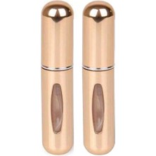Defne Store Taşınabilir Parfüm Şişesi, 2'li Set, Cam Göstergeli (Gold)