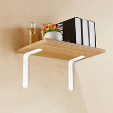 Defne Store Feyzayapı Raf Altı Ayak Raf Tutucu L Demir 23 x 29 cm Beyaz Montaj Aparatı (2 Adet)