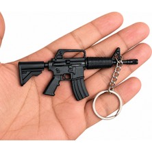 Tuğx Design M16 Silah Anahtarlık – Siyah Mini M16 Figür Anahtarlık, Detaylı Tasarım, Özel Hediye