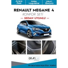 Şanal Renault Megane 4 Konfor Seti̇-Saklama Alanları Kumaş Kaplama-Ses Izolasyon Amaçli Ürün (Sedan Uyumlu+Torpido Kaplamalı)
