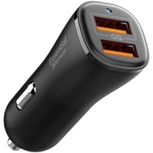 Şanal Spigen 30W Usb-A 2 Port Araç Içi Hızlı Şarj Aleti 18W + 12W Akım Korumalı Güç Adaptörü Çakmaklık iPhone & Android & iPad Type-C Pd EV302 - ACP08700