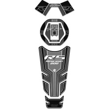 Şanal Bajaj Pulsar Rs 200 Siyah Gri Tank Pad Set