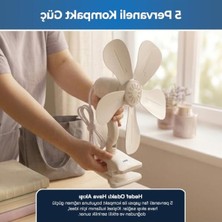 Şanal Klipsli Mini Vantilatör, Taşınabilir ve Ayarlanabilir Başlık