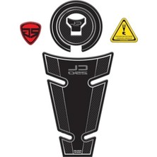 Şanal Karbon Black Tank Pad Koruyucu Set, Honda cl 250 Uyumlu