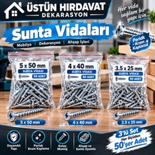 Üstün Hırdavat Üstün 5X50 4X40 3.5X25 Sunta Vidası Seti