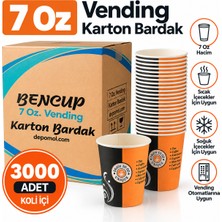 Bencup 7 Oz Vending Karton Bardak 3000 Adet Otomat Bardağı Çay Kahve Bardağı
