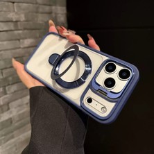 Madam Case Apple iPhone 18 Pro Uyumlu Lacivert Armor Ikili Standlı M-Safe Özelikli Premium Kılıf