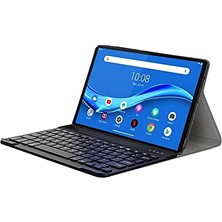 aklow akyoleticaret Lenovo Tab M10 Fhd Plus 10.3'' TB-X606 X606F Bluetooth Klavyeli Standlı Kılıf - Bkk4