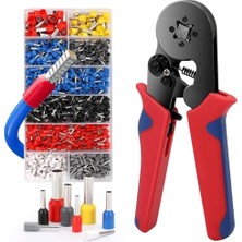 aklow akyoleticaret Kablo Sıkma Pensesi Seti; 1200 Adet Izoleli Kablo Yüksük Seti, 0.25-10 Mm², Awg 23-7 Tel Sıkıştırıcı, Çelik Dayanıklı ve Pratik Tasarım, Ev Ofis Iş Yeri ve Sanayi Için Kablo Sıkıştırma Aleti