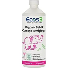 aklow akyoleticaret Organik Bebek Çamaşır Temizleyici (1000 ml - 30 Yıkama) 1 Paket(1 x 1000 Ml)