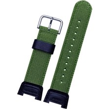 aklow akyoleticaret Saat, Casio SGW100 Uyumlu Haki Renk Kumaş Tekstil Saat Kordonu Kayışı SGW100