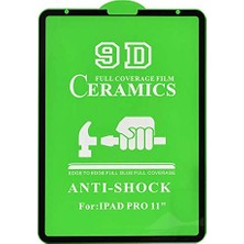 aklow akyoleticaret Apple iPad Pro 12.9 5. Nesil A2378 A2379 A2461 A2462 Için Siyah Seramik Ekran Koruyucu