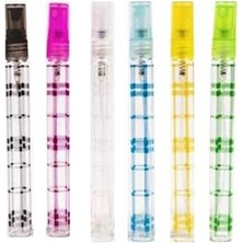 aklow akyoleticaret Şişe, Roseroi Cam Cep Parfüm Şişesi Hediyelik 10 ml Boş Karışık Renkli (6 Adet)