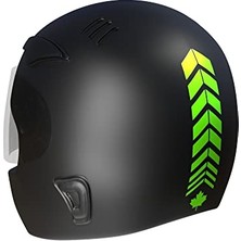 aklow akyoleticaret 2 Adet Sport Kask ve Araba Aynası Floresan Yeşil Kask Sticker