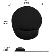 Şanal Ergonomik Bilek Destekli Mouse Pad, Siyah