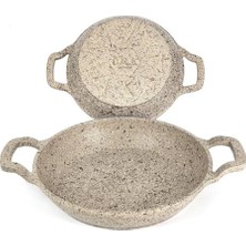 aklow akyoleticaret Sahan, 3729 Döküm Granit 2 Parça Kapaksız Set 18-20 cm Kumbeji