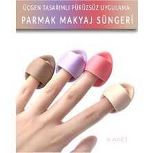 aklow akyoleticaret 4 Adet Mini Parmak Makyaj Süngeri