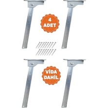 aklow akyoleticaret Profil Yer Sofrası Mobilya Katlanır Laptop Sehpa Ayağı Set 20 cm (4'lü), Profil Yer Sofrası 20 cm