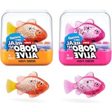Şanal Robo Fish Zuru Su Aktive Edilmiş Renk Değiştiren Robotik Yüzme Balıkları (Pembe + Altın) Piller ile Birlikte Gelir, 'a Özel (2 Paket) Seri 3 Banyo Oyuncağı