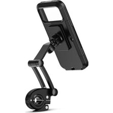 aklow akyoleticaret Siyah Geri Çekilebilir Universal Motosiklet ve Bisiklet Telefon Tutucu
