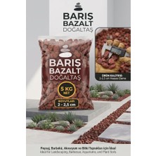 aklow akyoleticaret Bazalt Doğal Volkanik Taş Kırığı - Lav Taşı 2-2,5 cm - 5 Kg, Bahçe ve Peyzaj, Akvaryum Uyumlu, Teraryum Taşı, Dekoratif Kırmızı Taş, Saksı Toprağı Için