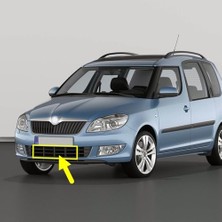 aklow akyoleticaret Ön Tampon Orta Izgara Parçası 5J0853677A Skoda Roomster ile Uyumlu 2011-2015