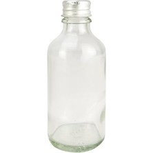 aklow akyoleticaret 50 ml Cam Zencefil Shot Şişesi, Gümüş Metal Kapaklı 6'lı Set C1-1-149