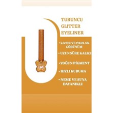 aklow akyoleticaret Metalik Altın Glitter Eyeliner, Suya Dayanıklı, Parlak Görünümlü, Yoğun Pigmentli