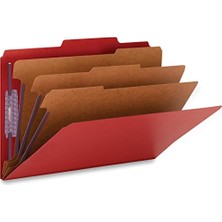 aklow akyoleticaret Safeshıeld Bağlantı Elemanlı Basın Tahtası Sınıflandırma Dosya Klasörü, 3 Bölücü, 7,62 cm Genişletme, Yasal Boyut, Parlak Kırmızı, Kutu Başına 10 (19095)