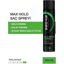 aklow akyoleticaret Maksimum Tutuşlu Max Hold Saç Spreyi, 400 Ml, Normal Saçlar