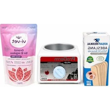 Şanal Wax Heater ve Ağda Seti - 250G Granül Ağda ile 100 Adet Spatula