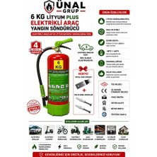 Ünal Grup Ünal Yangın  Lıtyum Plus 6 kg Elektrikli Araç Yangın Söndürücü Dayanıklı Yangın Tüpü Türkiye Menşeli
