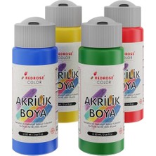 aklow akyoleticaret Ana Renkler Akrilik Boya 4'lü Set 4X60 ml