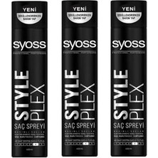 aklow akyoleticaret Style Plex Saç Şekillendirici Sprey, 400 Ml, 3 Adet