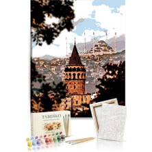 Tabdiko Sayılarla Boyama Seti 40 x 50 cm Tuval Şasesine Gerili Istanbul Güzelleri