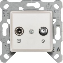 aklow akyoleticaret Linnera Life Sedef Beyaz Tv Sat Geçişli 11DB Mekanizma ve Kapak