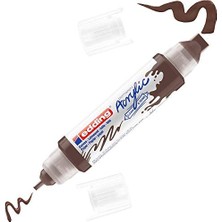 aklow akyoleticaret 5400 Akrilik 3D Double Liner - Kahverengi - 1 Çift Uçlu Akrilik Tüp - 2-3 mm ve 5-10 mm Genişliğinde Çift Uç
