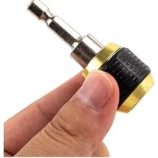 aklow akyoleticaret 60 mm Altıgen Saplı Hızlı Bağlantı Elektrikli Matkap Ucu Adaptörü, Siyah-Altın, Kendinden Kilitlemeli Mekanizma, Metal Gövde