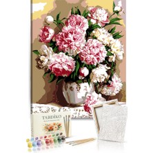 Tabdiko Sayılarla Boyama Seti 40 x 50 cm Tuval Şasesine Gerili Karanfiller