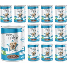 aklow akyoleticaret Yetişkin Köpekler Için Balıklı Jöleli Konserve Mama, 400 G x 12 Adet